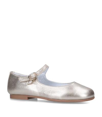 Papouelli Kids'  Leather Avery Mary Janes In Gold