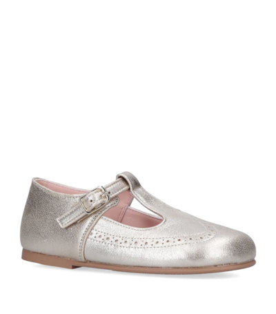 Papouelli Kids'  Leather Mallory Flats In Gold