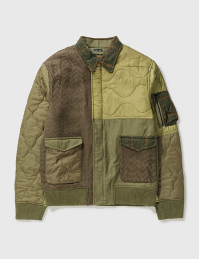 Maharishi Upcycled A2 Flight Jacket In Green