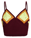 Simkhai Gisella Crochet Knit Crop Top In Multi