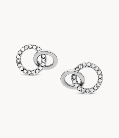 Fossil Women's Stainless Steel Stud Earring In Silver