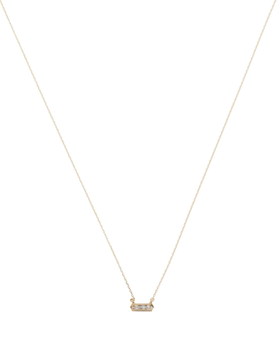 Adina Reyter Tiny Baguette Bar Necklace In Gold