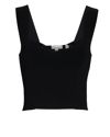 A.l.c Jordana Sweetheart Knit Crop Top In Black