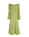Cult Gaia Zennie Long Sleeve Midi Sweater Dress In Green