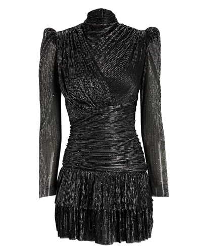 Sabina Musayev Angela Sequined Knit Mini Dress In Black