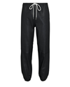 Sprwmn Leather Drawstring Joggers Black Xs In Black