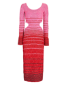 STAUD Staud Eleanor Cut-Out Cable-Knit Midi Dress