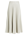 Proenza Schouler White Label Faux Leather Pleated Skirt Off White 10 In White