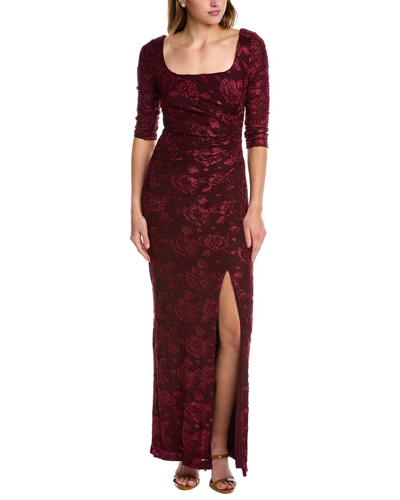 Adrianna Papell Fil Coupe Gown In Red