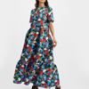 La Doublej Belle Dress In Vines Black