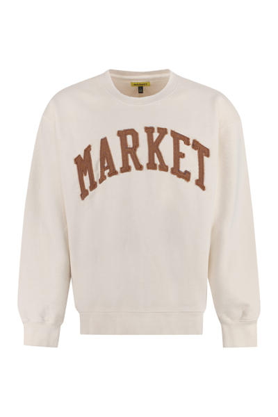 Market Cotton Crew-neck Sweatshirt In Panna