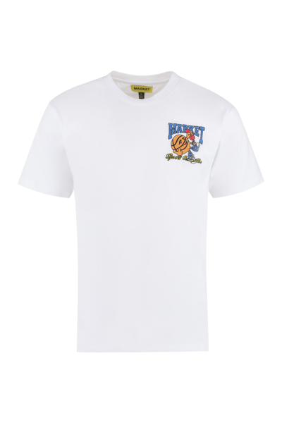 Market Printed Cotton T-shirt In White