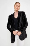 Endless Rose Oversized Velvet Blazer In Black
