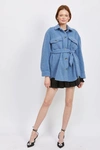 En Saison Elia Shacket Jacket In Blue