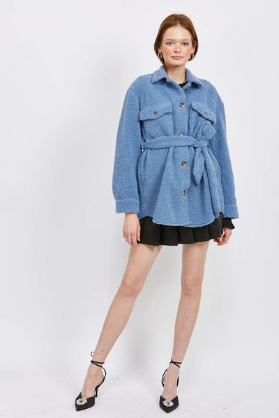 En Saison Elia Shacket Jacket In Blue