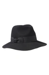 Bruno Magli Wool Felt Fedora Hat In Black