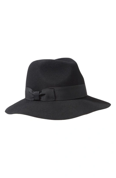 Bruno Magli Wool Felt Fedora Hat In Black