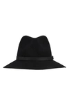 Bruno Magli Wool Felt Fedora Hat In Black