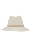 Bruno Magli Wool Felt Fedora Hat In White