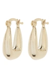 Argento Vivo Square Chunky Hoop Earrings In Gold