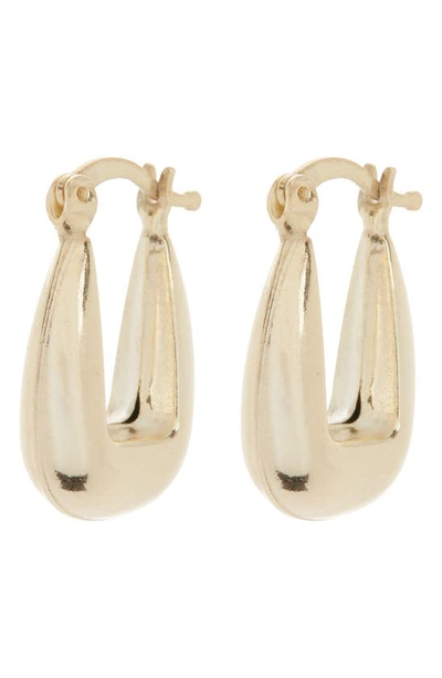 Argento Vivo Sterling Silver Square Chunky Hoop Earrings In Gold