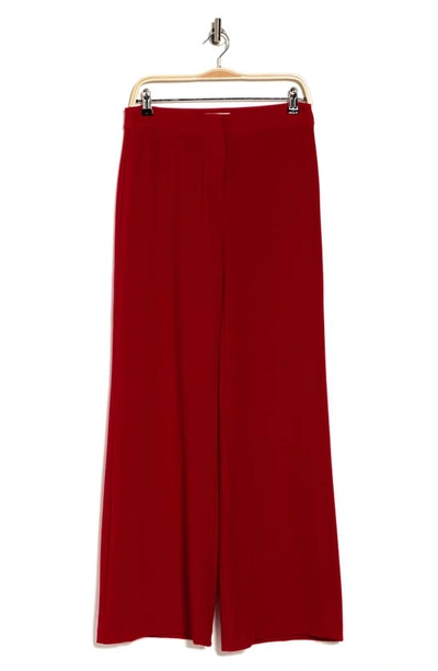 Nanette Lepore Wide Leg Crepe Pants In Red Riding Hood
