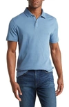 14th & Union Solid Interlock Polo In Blue Captain