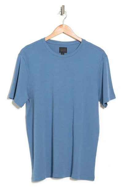 14th & Union Short Sleeve Interlock T-shirt In Blue Captain
