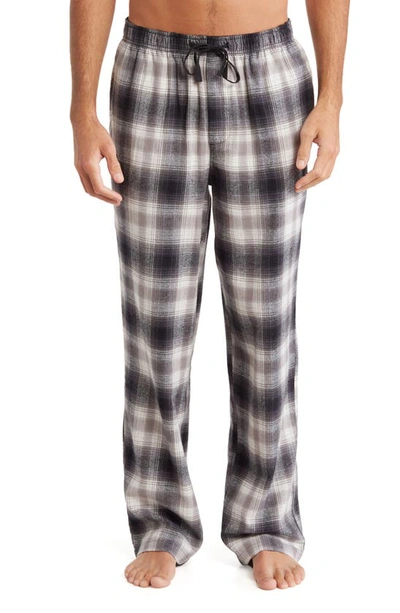 Nordstrom Rack Flannel Plaid Print Pajama Pants In Black Rock Ross