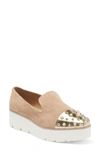 Karl Lagerfeld Brinlee Platform Loafer In Latte/ Chmp