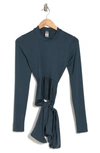 Go Couture Wrap Front Top In Rhodonite