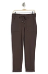 Democracy Ab Leisure High Rise Patch Pocket Utility Roll Cuff Drawstring Pants In Es-espresso