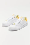 Adidas Originals Primegreen Stan Smith Sneaker In Cloud White + Almost Yellow + Orange Rush