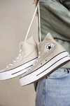 Converse Baskets Montantes Chuck Taylor All Star Lift In Papyrus / Noir / Blanc