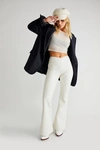 Free People Venice Beach Vegan Flare Pants In Worn White