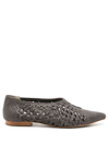 Sarah Chofakian Sapatilha Mykonos Woven Ballerina Shoes In Grey