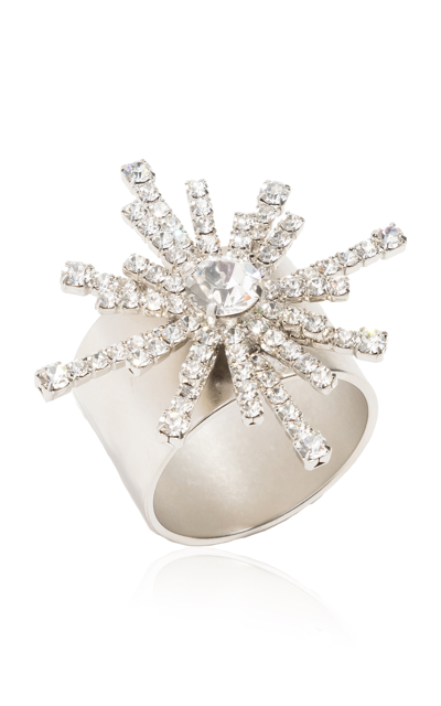 Loren Hope Set-of-two Starlet Crystal Napkin Ring In White