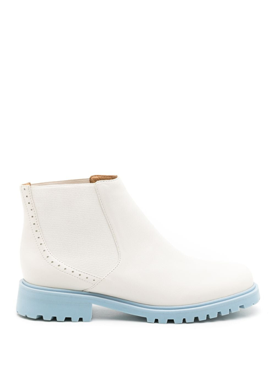 Sarah Chofakian Soul Ankle Boots In White