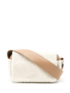 Sarah Chofakian Sassy Shearling Crossbody Bag In Neutrals