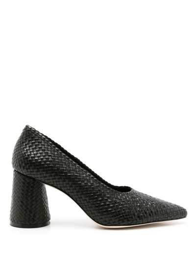 Sarah Chofakian Liam 80mm Woven Pumps In Black