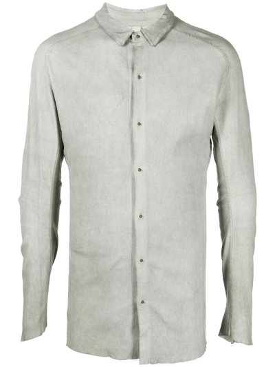 Isaac Sellam Experience Suede Long-sleeve Shirt In Green