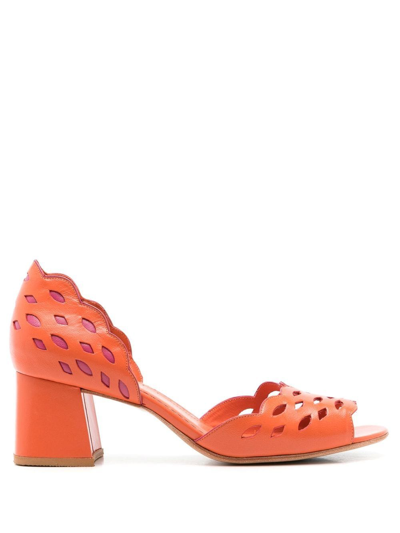 Sarah Chofakian Sapato Vivienne Sandals In Orange