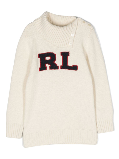 Ralph Lauren Kids' Logo-print Knit Jumper In White