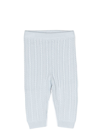 Ralph Lauren Babies' Chunky Cable-knit Trousers In Blue