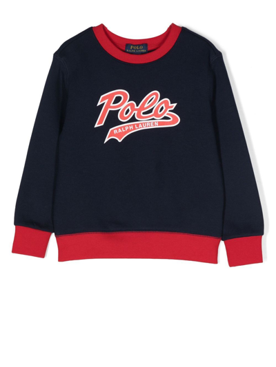 Ralph Lauren Kids' Logo-print Sweatshirt In Blue