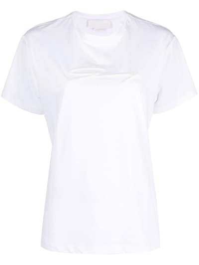 Genny Raised Logo-print T-shirt In White
