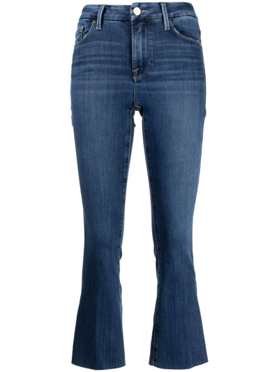 Frame Le Crop Cropped Jeans In Blue