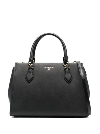 Michael Michael Kors Textured Leather Tote Bag In Black