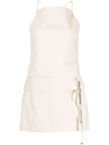 Bec & Bridge Heidi Tie-fastened Mini Dress In Neutrals