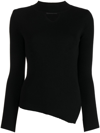 J KOO RIBBED-KNIT CUT-OUT SWEATER
